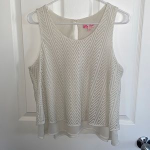 White Candies Layered Tank